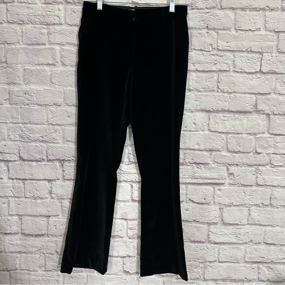 Alice + Olivia velvet black womens pants